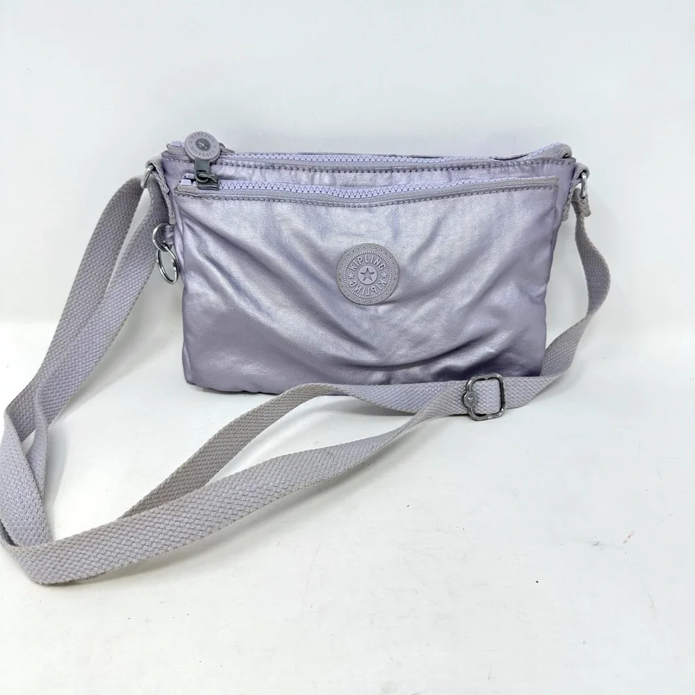 Kipling Mikaela Crossbody Icy Metallic Lilac‎